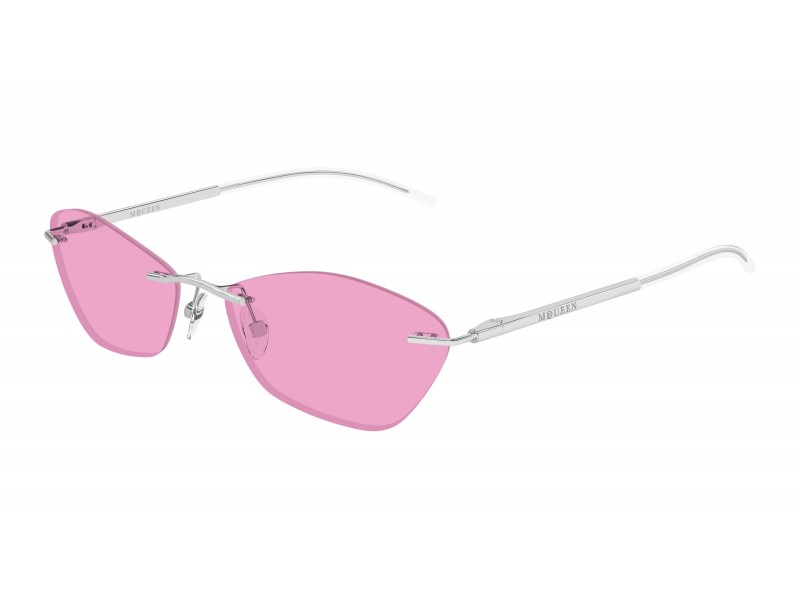 Alexander McQueen AM0525S 004 ezüst rózsaszín napszemüveg