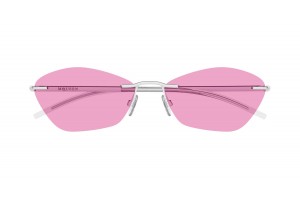Alexander McQueen AM0525S 004 ezüst rózsaszín napszemüveg