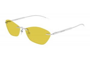Alexander McQueen AM0525S 005 ezüst sárga napszemüveg