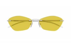 Alexander McQueen AM0525S 005 ezüst sárga napszemüveg
