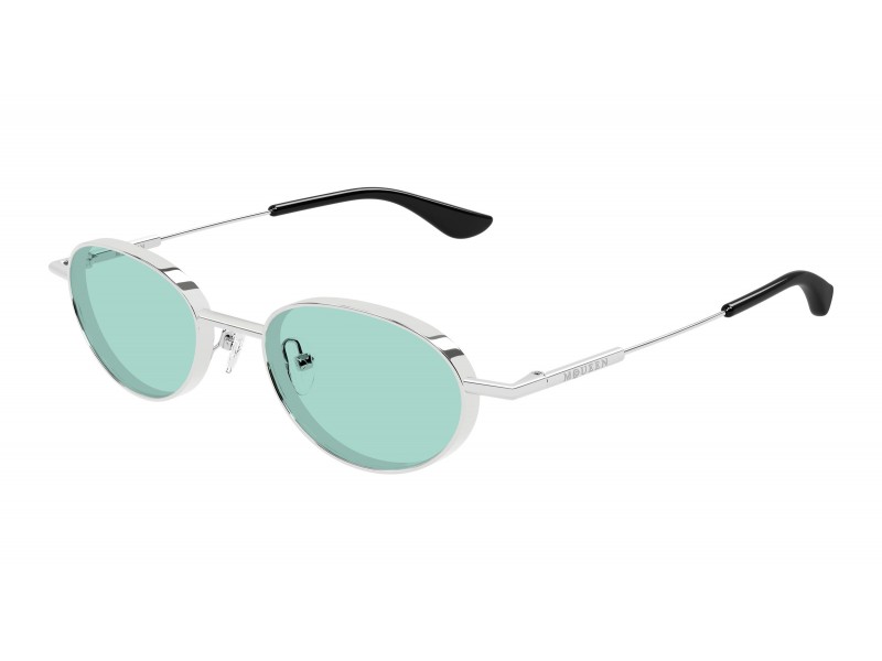 Alexander McQueen AM0523S 003 ezüst-zöld napszemüveg