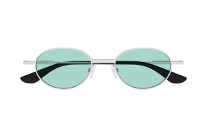 Alexander McQueen AM0523S 003 ezüst-zöld napszemüveg