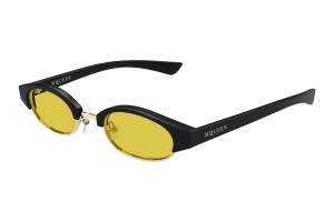 Alexander McQueen AM0534S 003 fekete-sárga napszemüveg