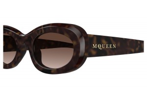 Alexander McQueen AM0527S 002 Havana barna napszemüveg