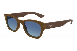 Alexander McQueen AM0530S barna-kék napszemüveg