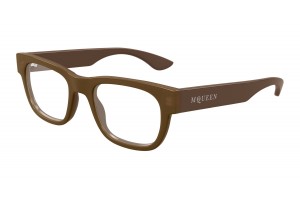 Alexander McQueen AM0531O 003 barna szemüveg (demo lencse)