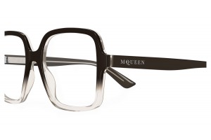Alexander McQueen AM0538O 006 barna demo lencsés szemüveg