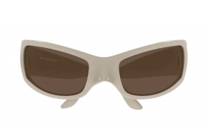 Balenciaga BB0461S 005 Ivory Brown napszemüveg