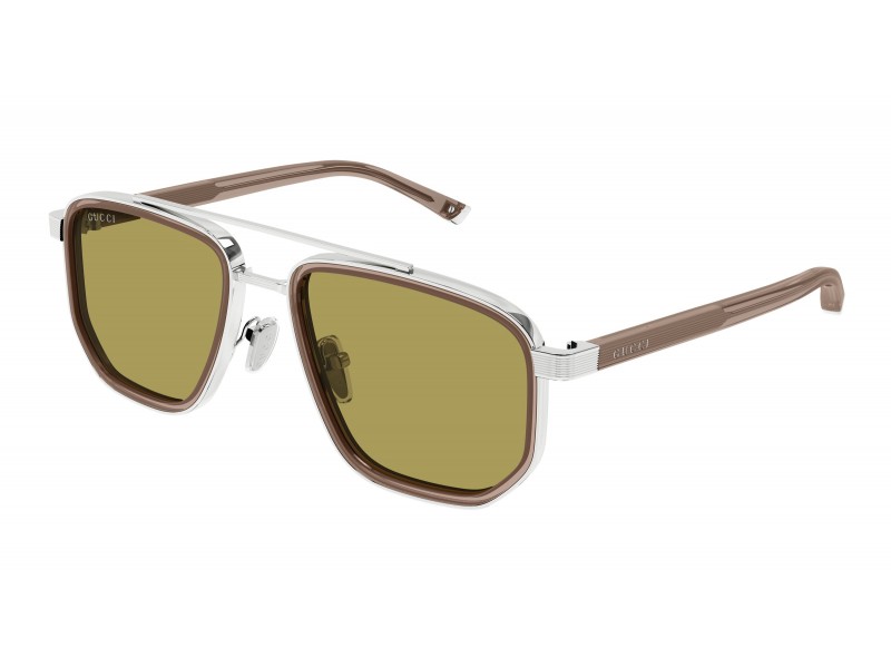 Gucci GG2073S 005 ezüst keret zöld lencse