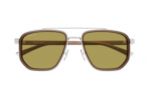 Gucci GG2073S 005 ezüst keret zöld lencse