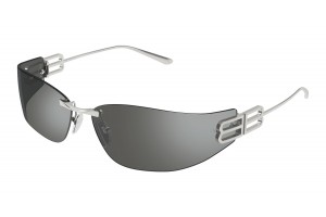 Balenciaga BB0484S 003 Ruthenium Silver Flash