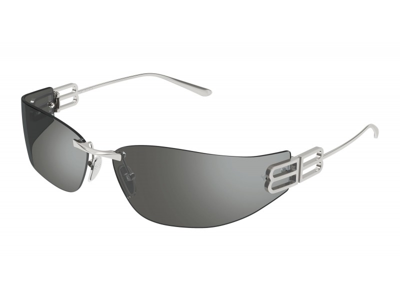 Balenciaga BB0484S 003 Ruthenium Silver Flash