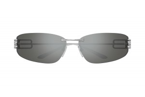Balenciaga BB0484S 003 Ruthenium Silver Flash