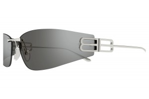 Balenciaga BB0484S 003 Ruthenium Silver Flash