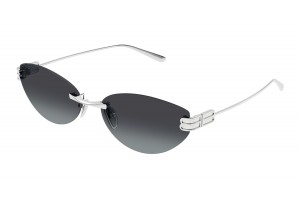 Balenciaga BB0486S 002 SILVER SMOKE GRADIENT(DOUBLE) napszemüveg