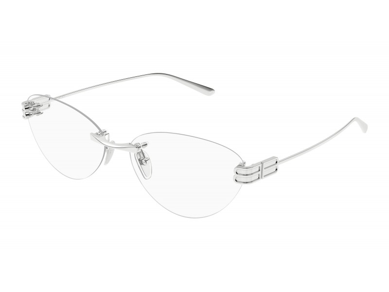 Balenciaga BB0489O 001 ezüst szemüveg, demo lencse