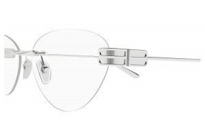 Balenciaga BB0489O 001 ezüst szemüveg, demo lencse