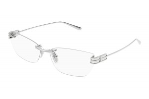 Balenciaga BB0490O 001 SILVER DEMO LENS szemüveg
