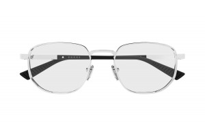 Gucci GG2093O 001 ezüst szemüveg demo lencsével