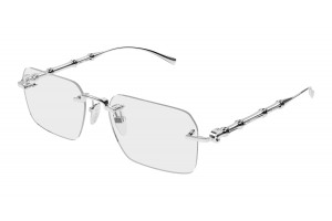 Gucci GG2154O 001 ezüst szemüveg - demo lencse