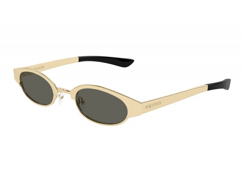 Alexander McQueen AM0545S 001 arany-szürke napszemüveg