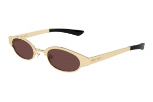 Alexander McQueen AM0545S arany-barna napszemüveg