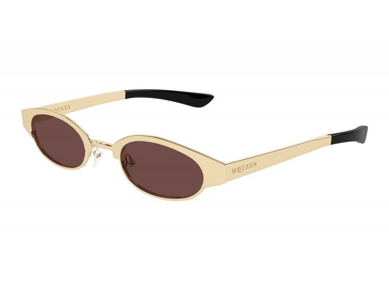 Alexander McQueen AM0545S arany-barna napszemüveg