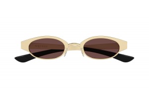 Alexander McQueen AM0545S arany-barna napszemüveg