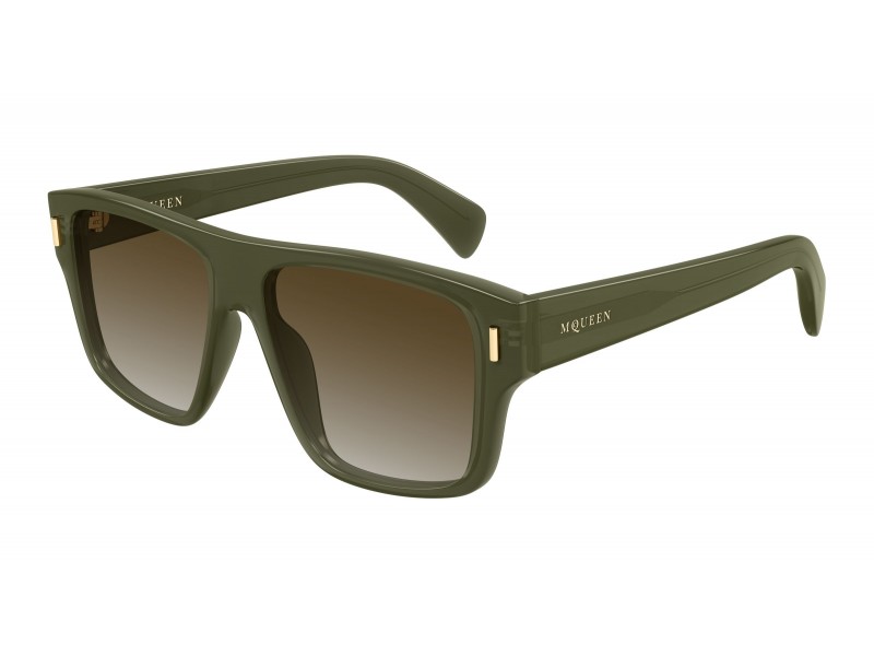 Alexander McQueen AM0550S 003 zöld-barna napszemüveg