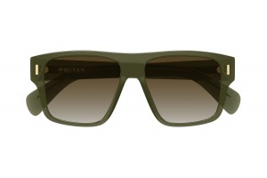 Alexander McQueen AM0550S 003 zöld-barna napszemüveg