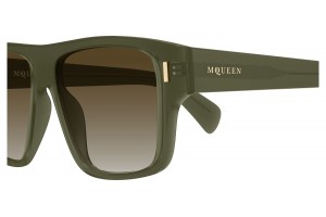 Alexander McQueen AM0550S 003 zöld-barna napszemüveg