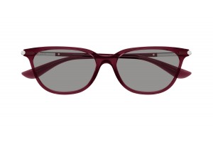 Alexander McQueen AM0553S burgundi-szürke napszemüveg