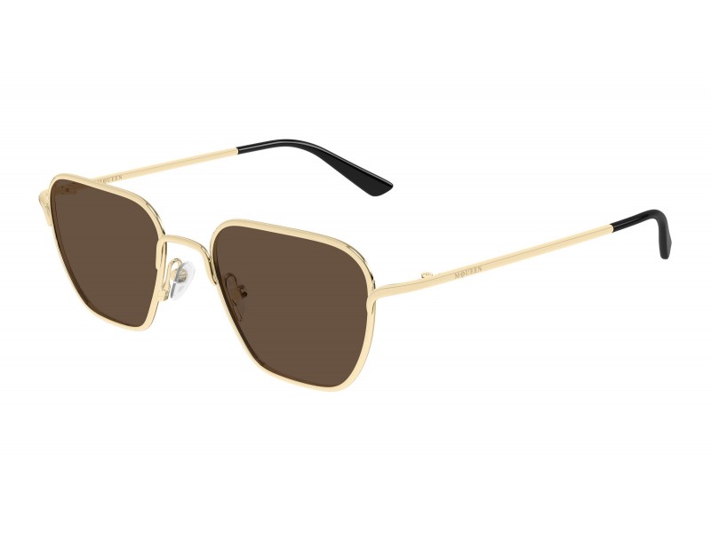 Alexander McQueen AM0561S 002 Gold Brown napszemüveg