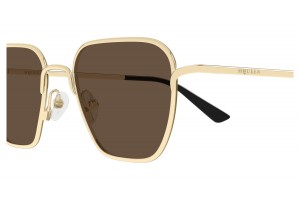 Alexander McQueen AM0561S 002 Gold Brown napszemüveg