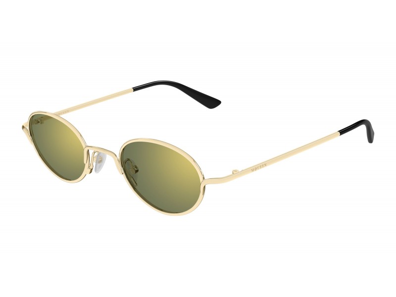 Alexander McQueen AM0562S arany zöld tükrös napszemüveg