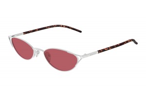 Alexander McQueen AM0563S 003 ezüst-piros napszemüveg