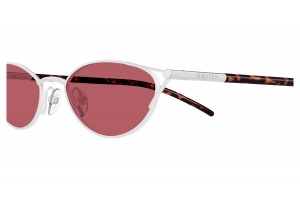 Alexander McQueen AM0563S 003 ezüst-piros napszemüveg