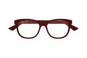 Alexander McQueen AM0568O 009 burgundy szemüveg - demo lencse
