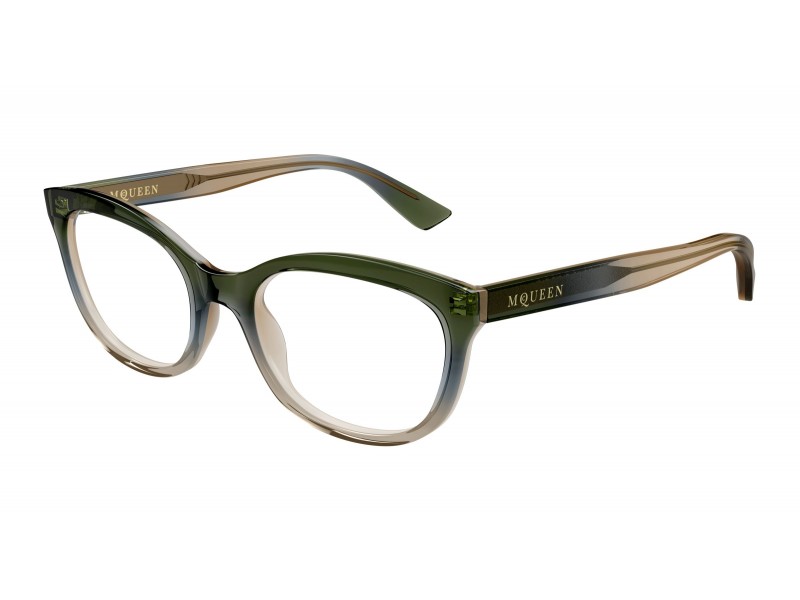 Alexander McQueen AM0569O zöld demo lencsés szemüveg