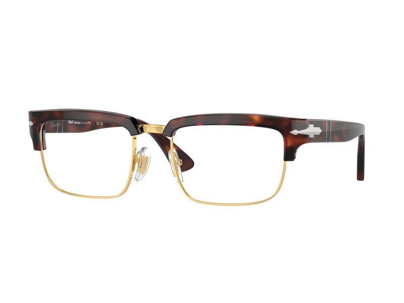 PERSOL PO3354S Havana - Clear to Sapphire lencse