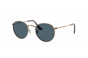 RAY-BAN RB3447 9230R5 ROUND METAL Bronze-Copper Blue napszemüveg