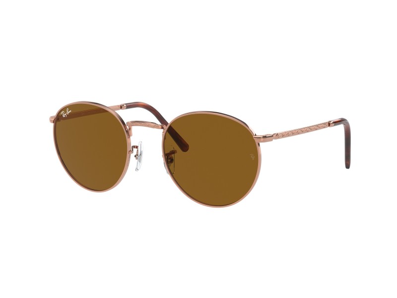 Ray-Ban RB3637 NEW ROUND - rose gold/barna napszemüveg