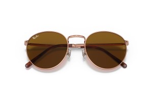 Ray-Ban RB3637 NEW ROUND - rose gold/barna napszemüveg