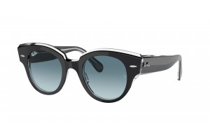 RAY-BAN RB2192 ROUNDABOUT - fekete/átlátszó kék