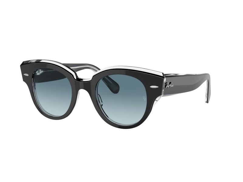 RAY-BAN RB2192 ROUNDABOUT - fekete/átlátszó kék