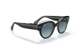 RAY-BAN RB2192 ROUNDABOUT - fekete/átlátszó kék