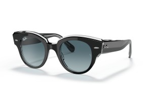 RAY-BAN RB2192 ROUNDABOUT - fekete/átlátszó kék