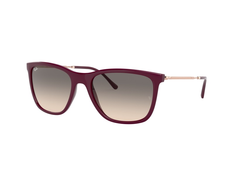 Ray-Ban RB4344 – vörös keret, világosszürke gradiens