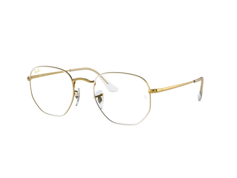 Ray-Ban RX6448 3104 hexagonális fehér demo lencse