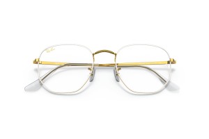 Ray-Ban RX6448 3104 hexagonális fehér demo lencse